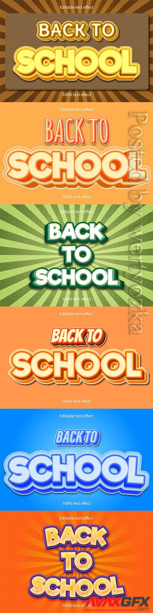 Back to school editable text effect vol 5