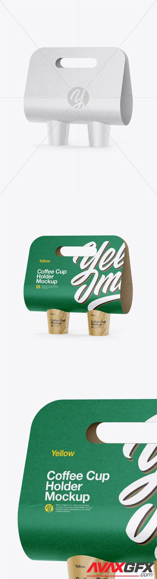 Coffee Cups Holder Mockup - Half Side View 33530