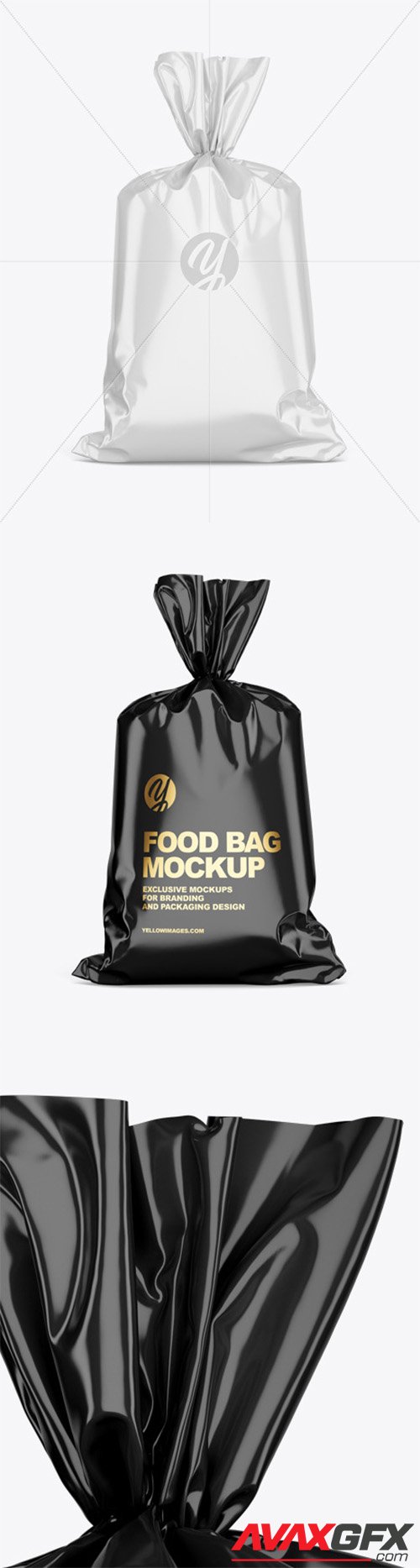 Glossy Food Bag Mockup 44236