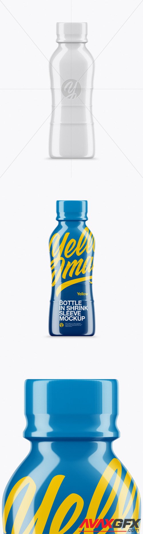 Bottle In Glossy Shrink Sleeve Mockup 20013