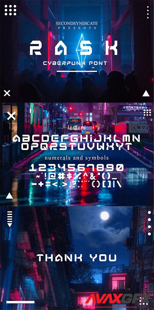 RASK - Cyberpunk Font