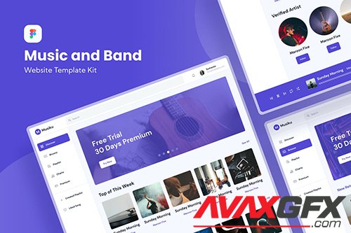 Music & Band Dashboard Template