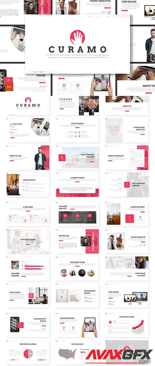 Curamo - Business Powerpoint, Keynote and Google Slides Template