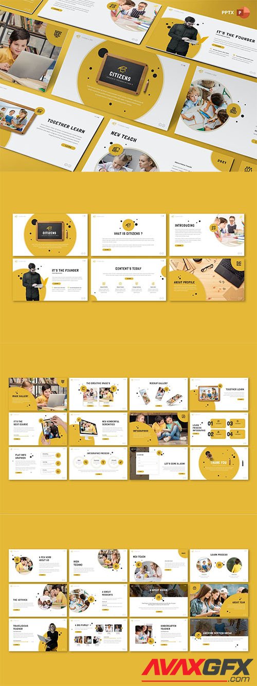 Citizens - Education Powerpoint, Keynote and Google Slides Template