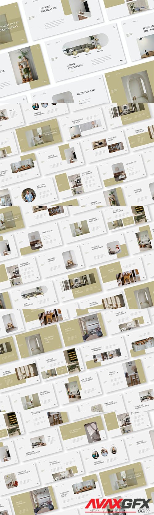 Minimalist House Powerpoint, Keynote and Google Slides Template