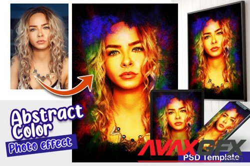 Abstract Color Photo Effect Template
