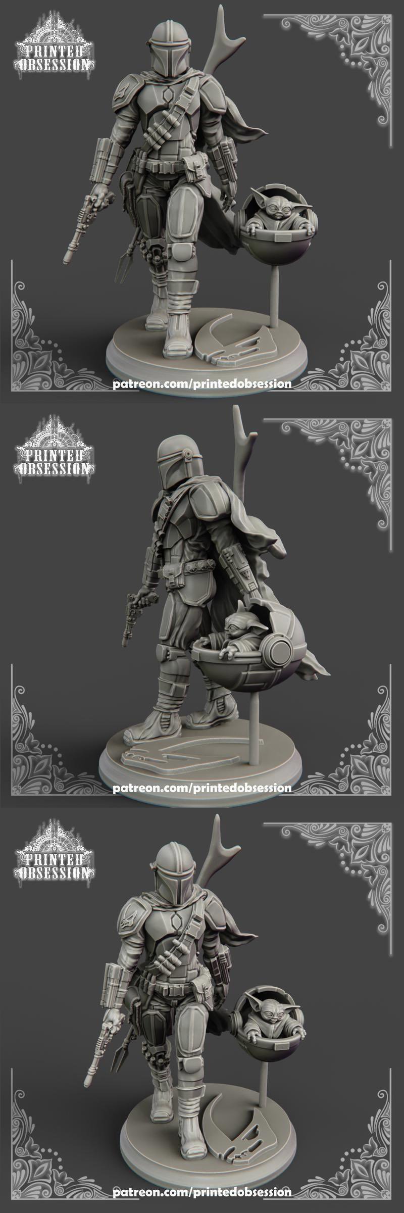 The Mandalorian Star Wars Fanart 3D Printable STL