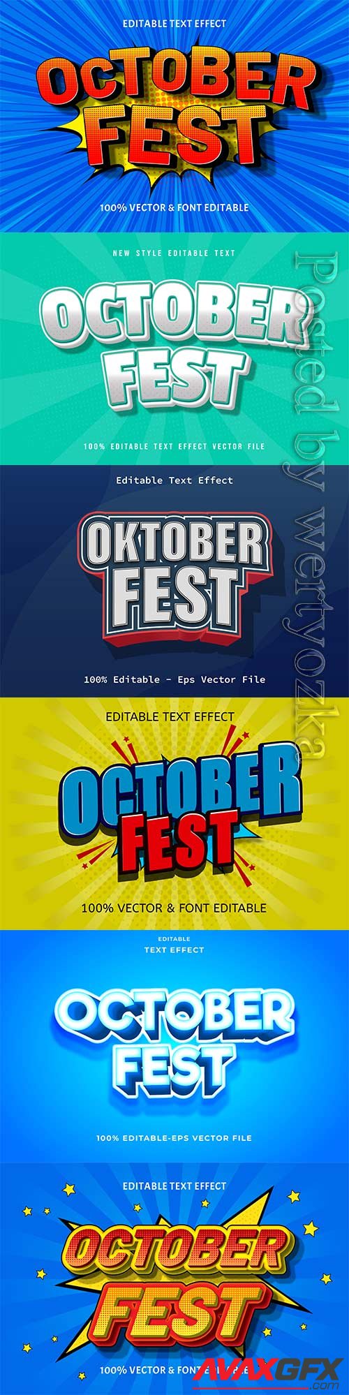 October fest editable text effect vol 9