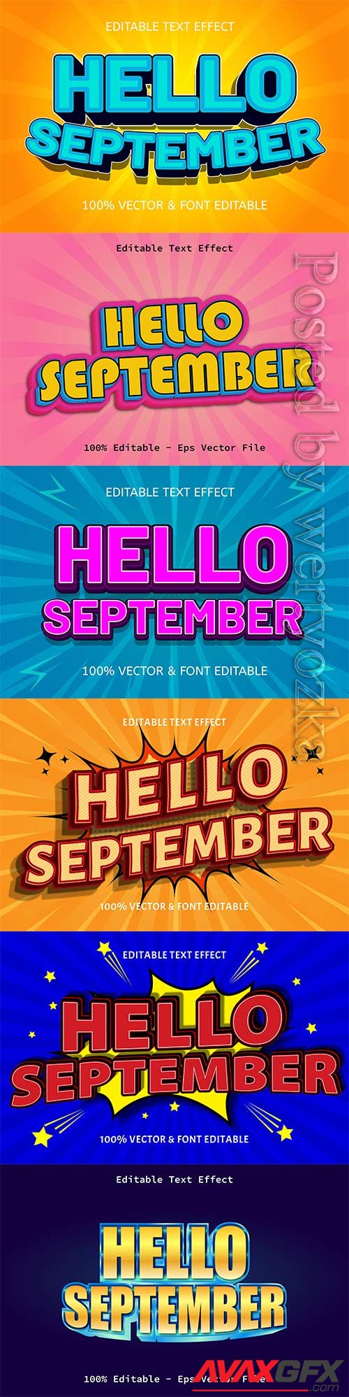 Hello september editable text effect vol 11