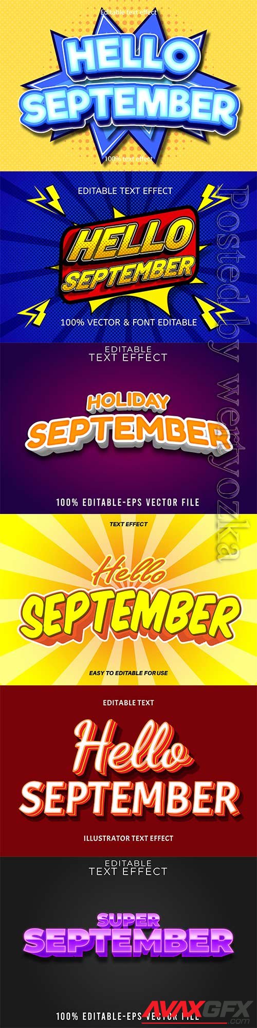 Hello september editable text effect vol 9