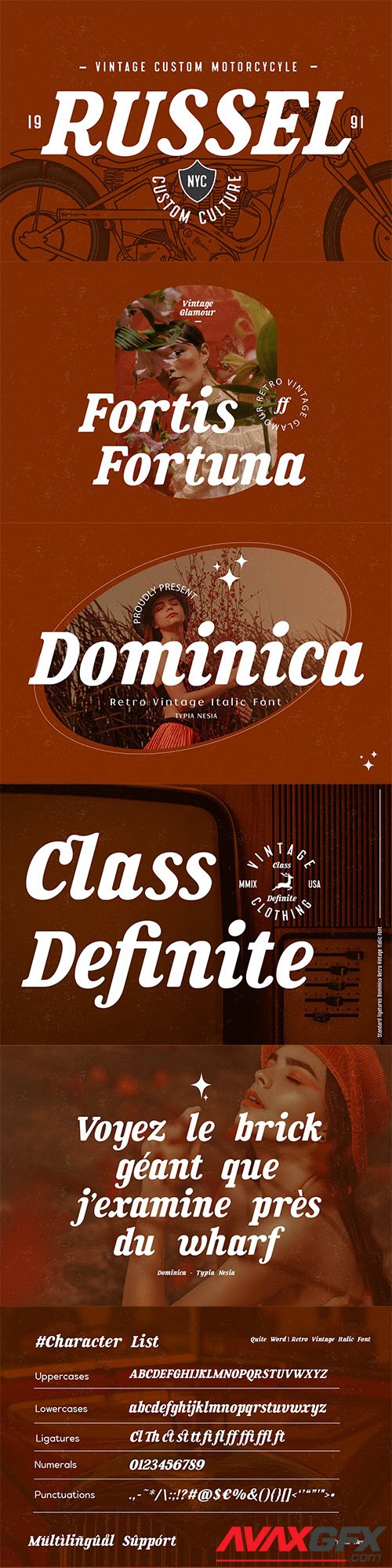 Dominica - Bold Italic Retro Vintage