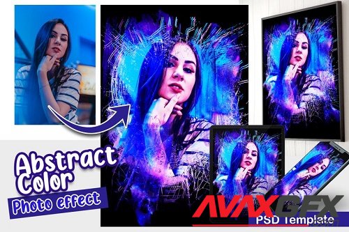 Abstract Photo effect template