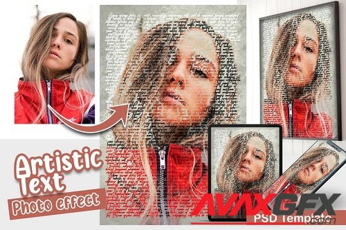 Artistic Text Photo effect template