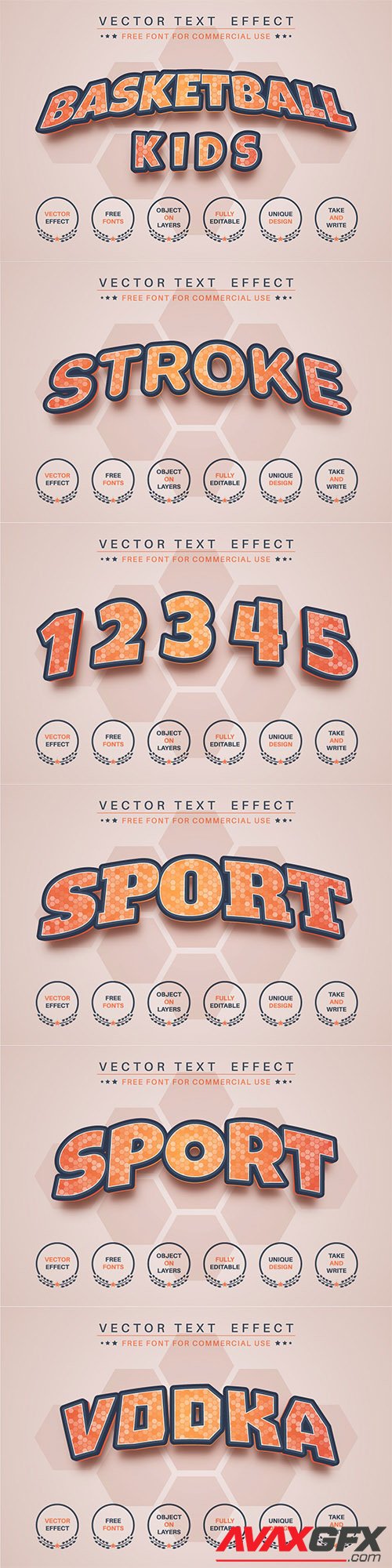 Basketball kids - editable text effect, font style