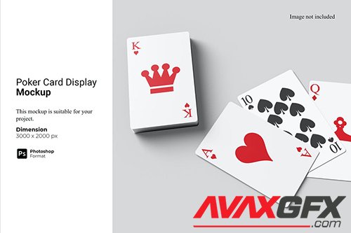 Poker Card Display Mockup BE43KQL