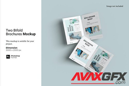 Two Bifold Brochures Mockup VPTFAX5