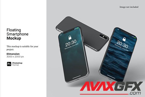 Floating Smartphone Mockup NWXSRW5