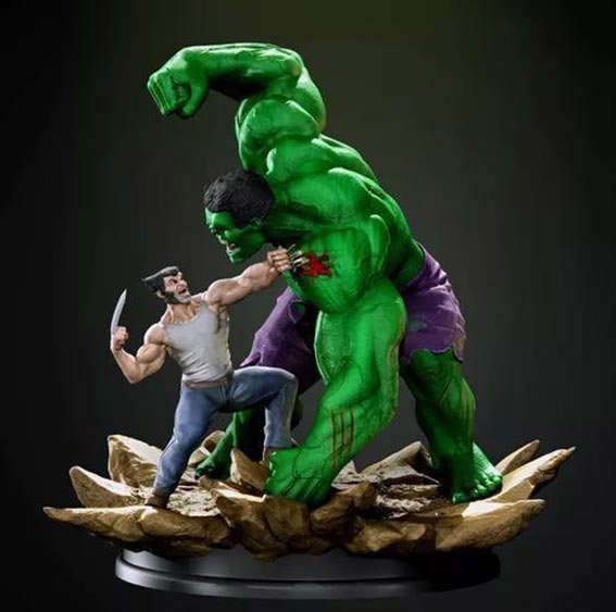 Hulk vs Juggernaut 3D Printable STL