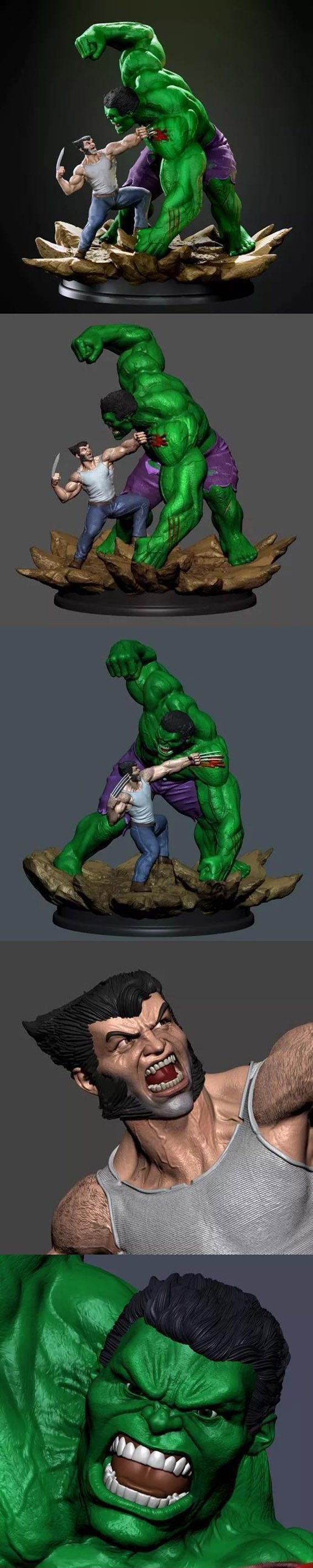 Hulk vs Juggernaut 3D Printable STL