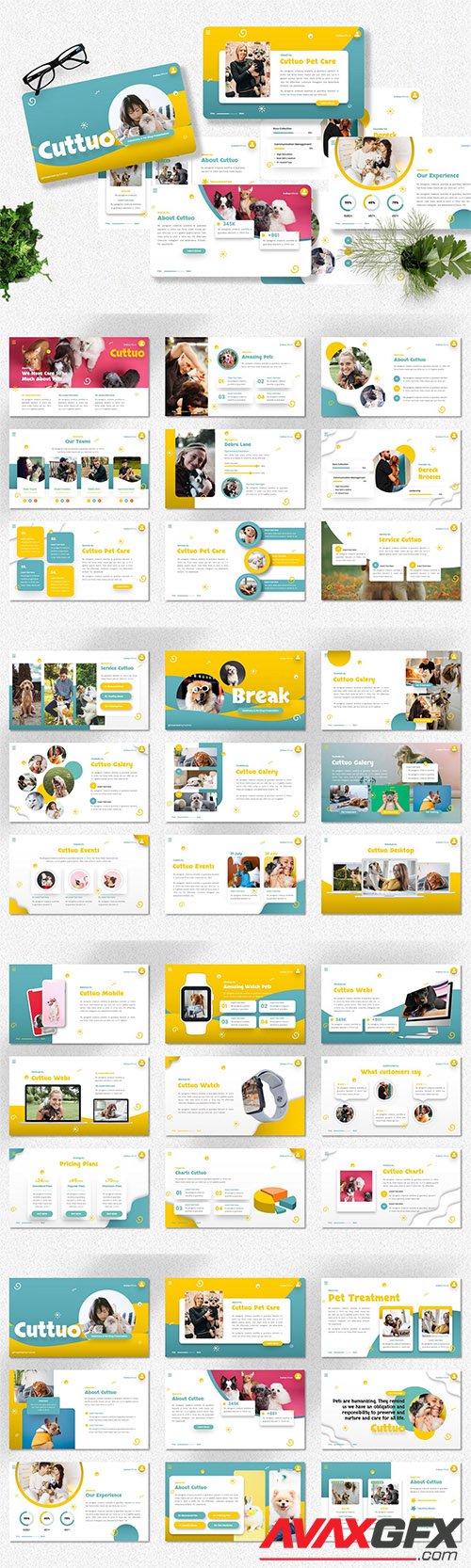 Cuttuo - Pets Care & Animal Powerpoint, Keynote and Google Slides Template