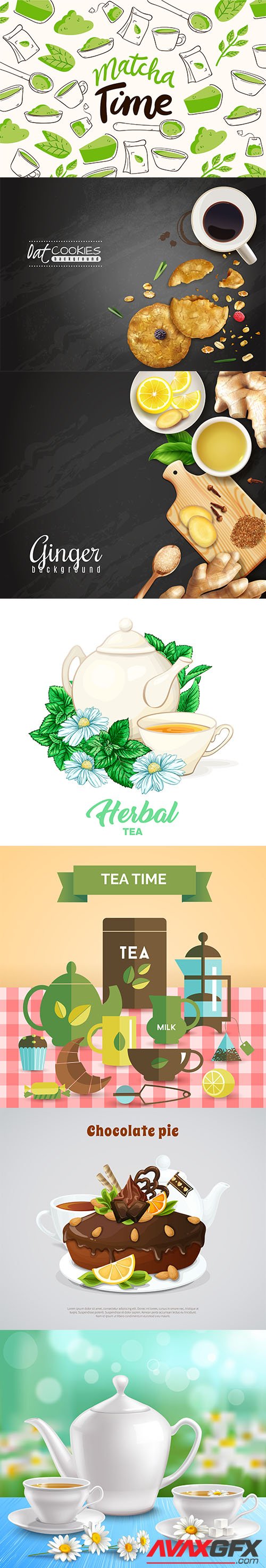 Tea time background collection