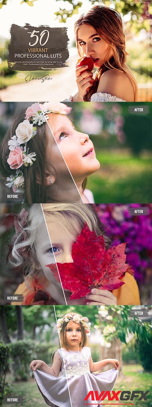 50 Vibrant LUTs and Presets Pack