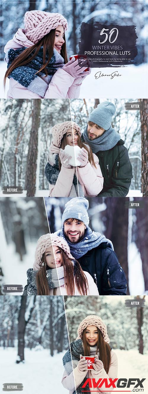 50 Winter Vibes LUTs and Presets Pack