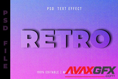 Psd Text Effect - Retro Style