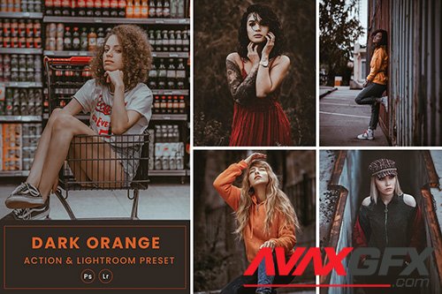 Dark Orange Action & Lightrom Presets