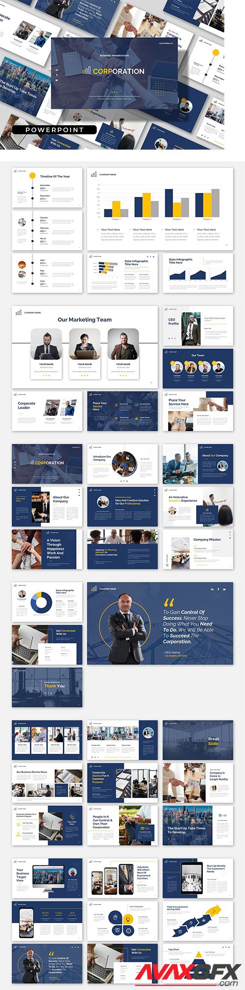 CORPORATION - Company Business Powerpoint, Keynote and Google Slides Template