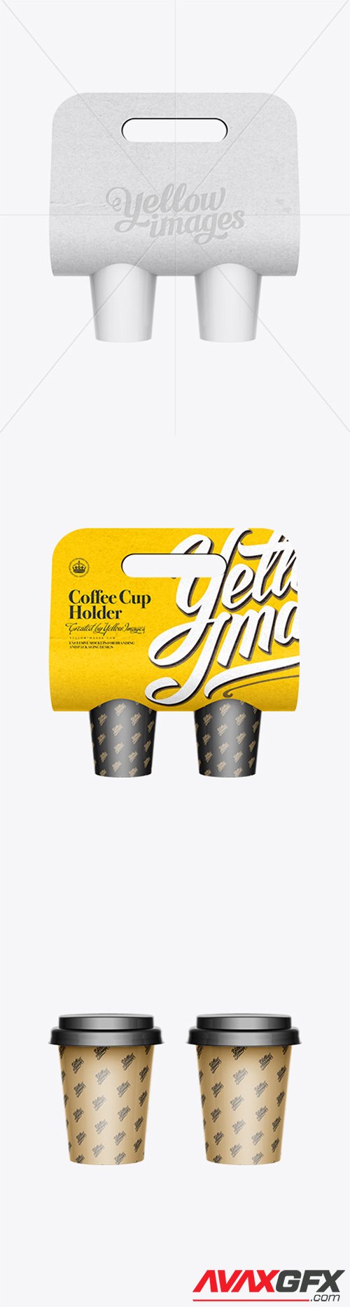 Paper Coffee Cup Carrier Mockup 11597
