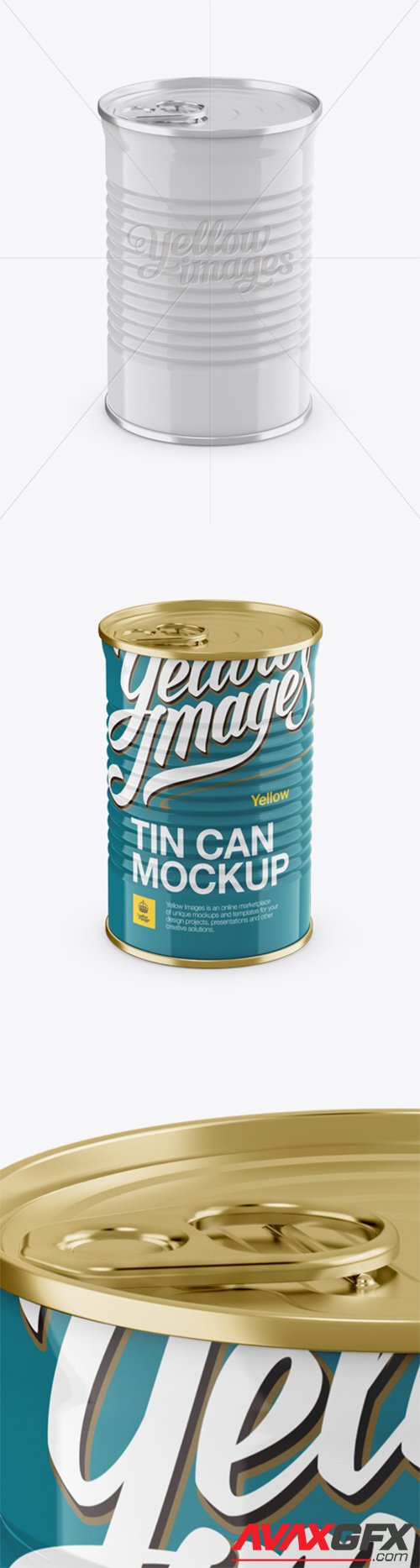 Tin Can w/ Metal Rim Mockup (High-Angle Shot) 12647