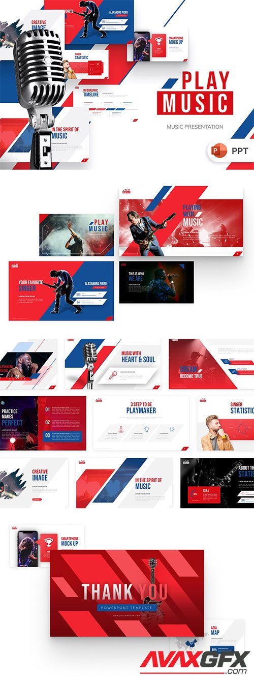 Play Music Concert PowerPoint Template