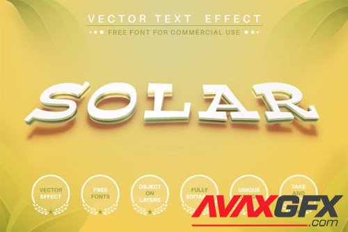 Solar - editable text effect