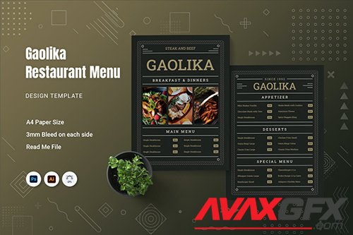 Gaolika Restaurant Menu GCY6V7M