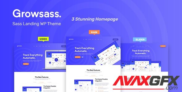 ThemeForest - Growsass v1.0.6 - Software Landing Page WordPress Theme - 23681004