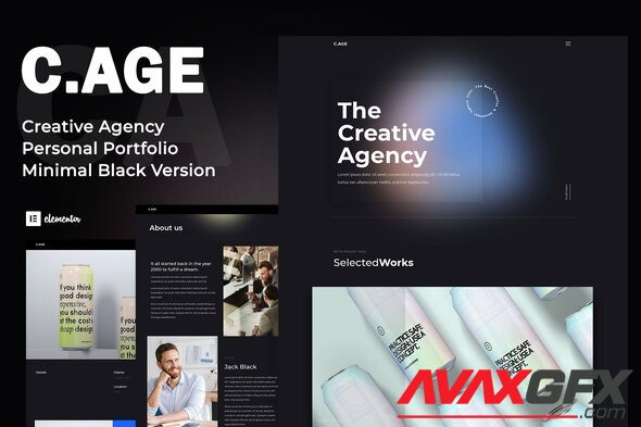 ThemeForest - C.AGE v1.0.0 - Creative Agency Personal Portfolio Elementor Template Kit - 33176385