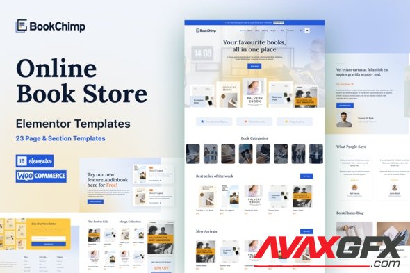 ThemeForest - BookChimp v1.0.0 - Online Book Store Website Elementor Template Kit - 33149225