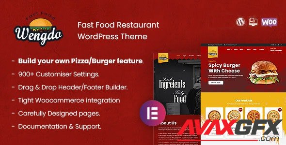 ThemeForest - Wengdo v1.0 - Fastfood WordPress Theme - 29201710