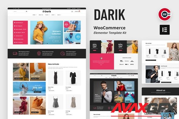 ThemeForest - Darik v1.0.0 - Fashion WooCommerce Elementor Template Kit - 33185769