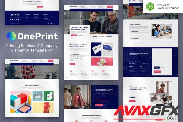ThemeForest - OnePrint v1.0.0 - Printing Services Company Elementor Template Kit - 33197388