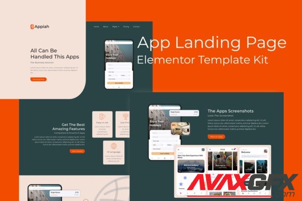 ThemeForest - Appiah v1.0.0 - App Landing Page Elementor Template Kit - 33139871