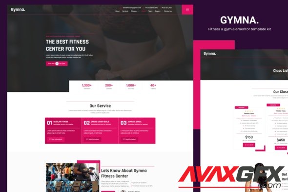 ThemeForest - Gymna v1.0.0 - Fitness & Gym Elementor Template Kit - 33140116