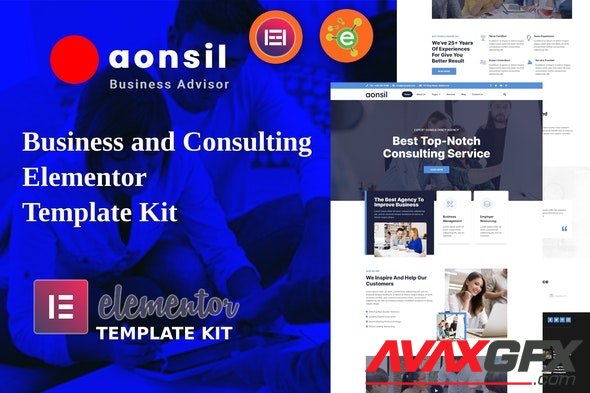 ThemeForest - Aonsil v1.0.0 - Business & Consulting Elementor Template Kit - 33144550