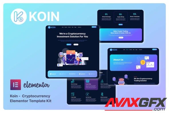 ThemeForest - Koin v1.0.0 - Cryptocurrency Elementor Template Kit - 33140824