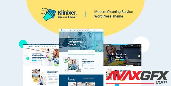 ThemeForest - Klinixer v1.0.1 - Cleaning Services WordPress Theme + RTL - 27916497