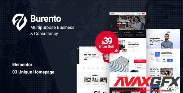 ThemeForest - Burento v1.0 - Multipurpose Business WordPress Theme - 26320648