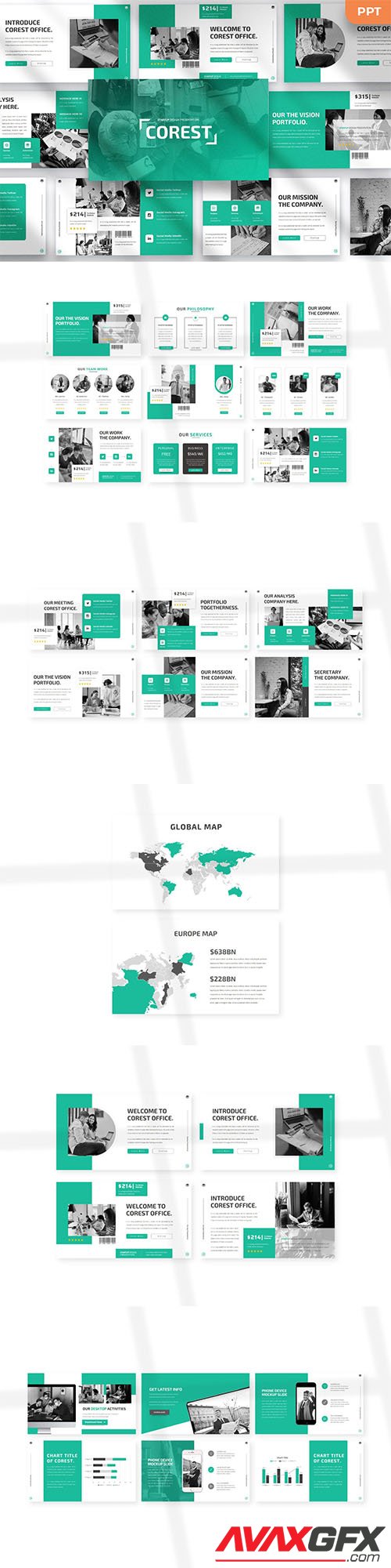 Corest - Startup - Powerpoint, Keynote and Google Slides Template