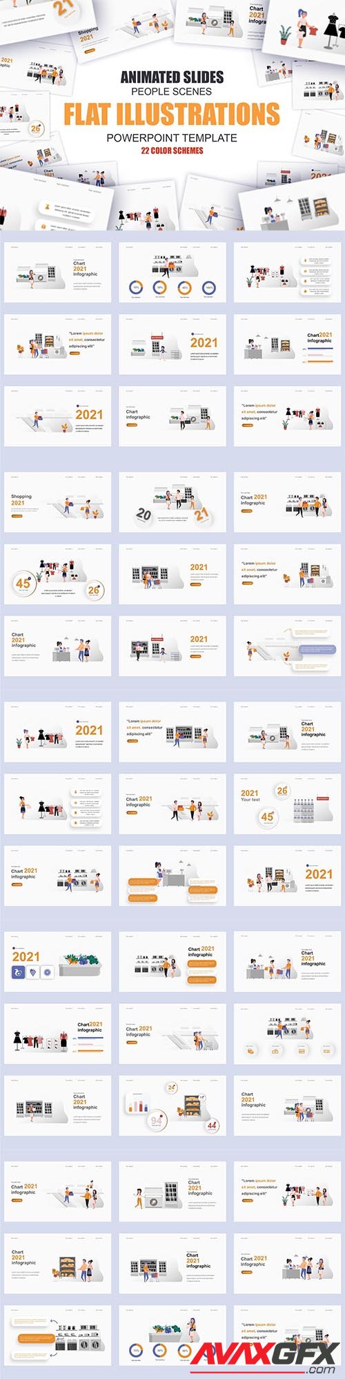Shopping Illustration Powerpoint Template