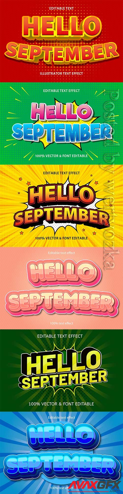 Hello september editable text effect vol 12